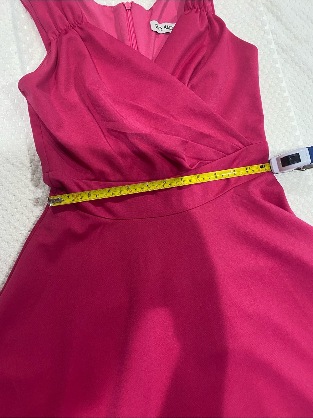 Grace Karin Hot Pink Sleeveless Fit-and-Flare Mini Dress - Picture 3 of 7